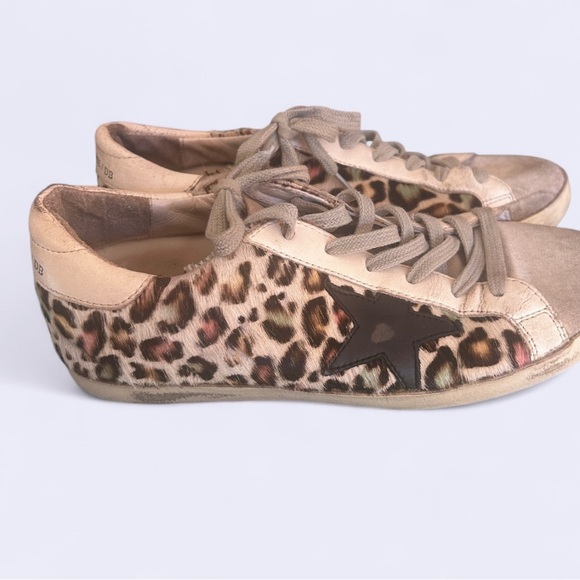 Golden Goose Low Top Cheetah Print Multicolor Finish - Picture 1 of 7